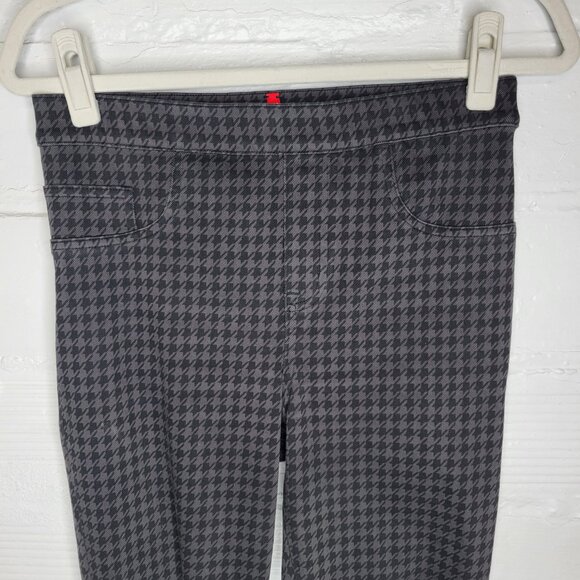 Spanx Women's Medium Pants Gray Houndstooth Pull On - Picture 3 of 5